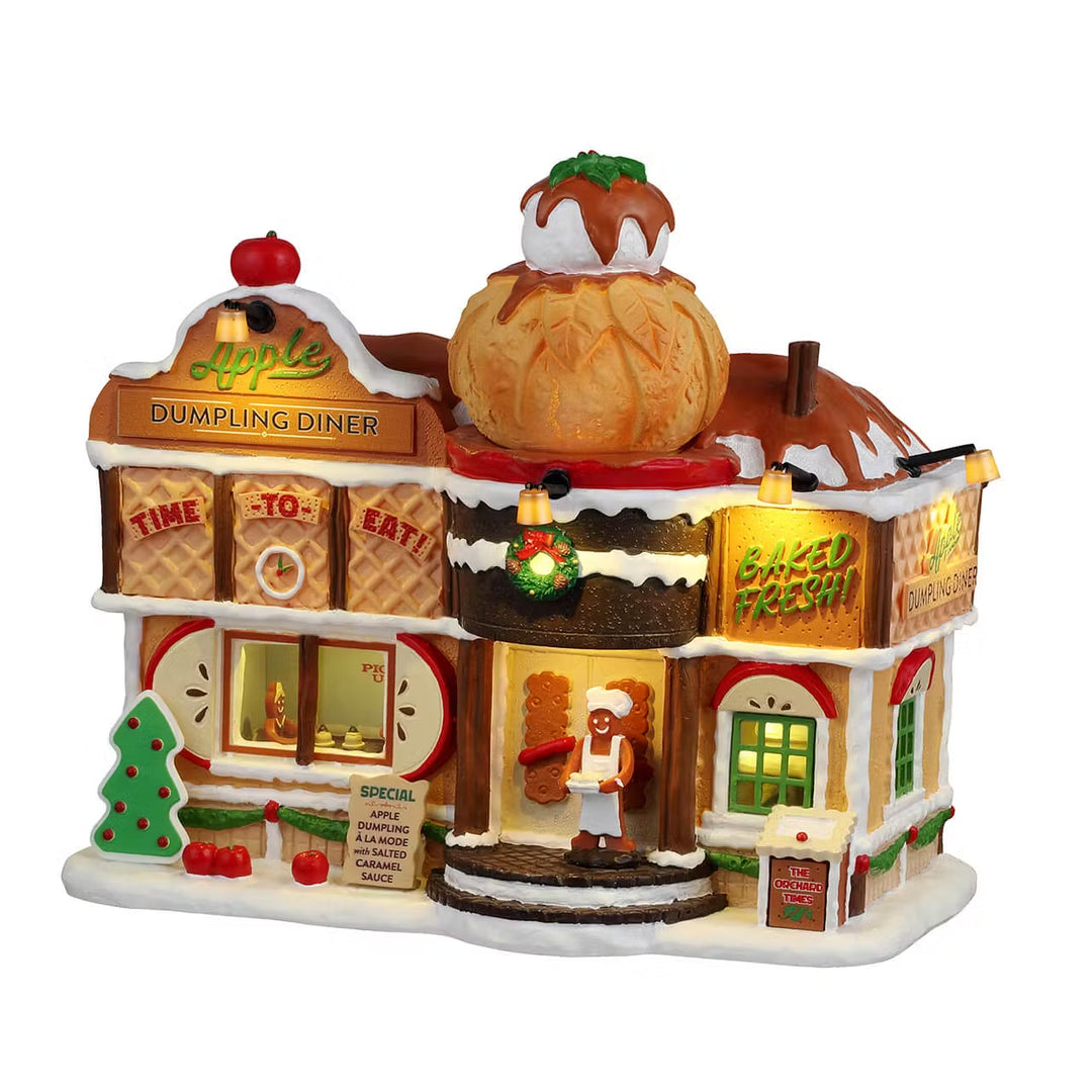 Lemax Sugar 'N Spice Village: Apple Dumpling Diner sparkle-castle