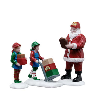 Lemax Santa's Wonderland Village Accessory: Ready For Shipping, Set of 3 sparkle-castle