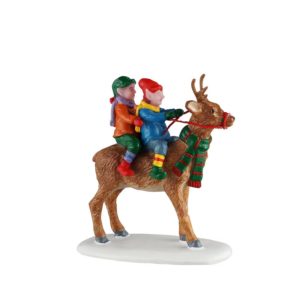 Lemax Santa's Wonderland Village Accessory: Reindeer Rides sparkle-castle