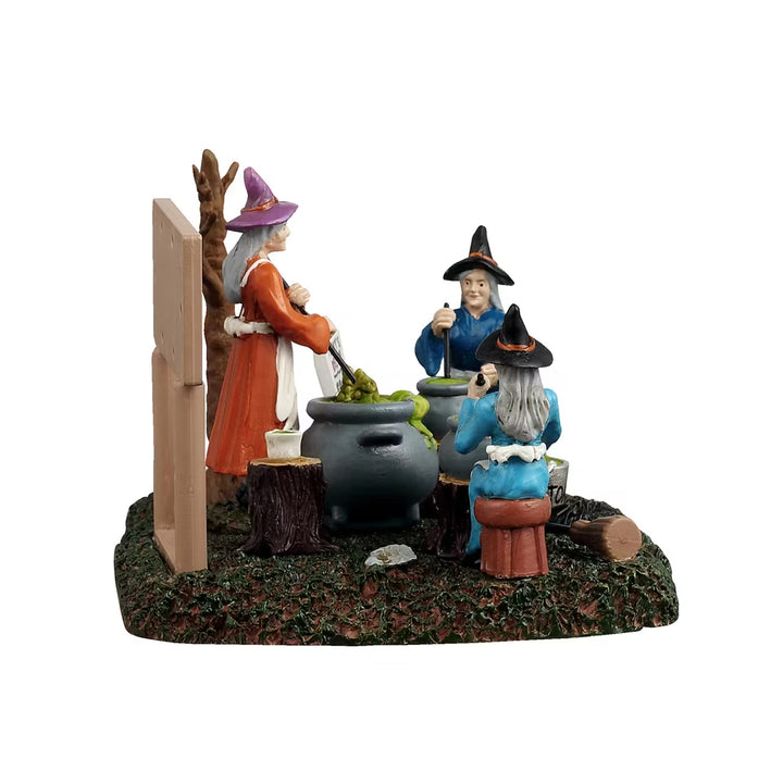 Lemax Spooky Town Halloween Village Accessory: The Cooking Coven sparkle-castle