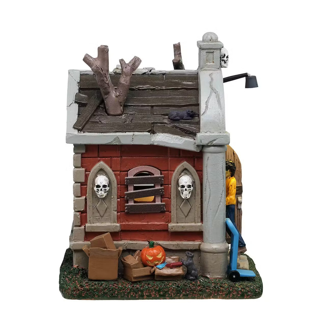 Lemax Spooky Town Halloween Village: Crypt Move In sparkle-castle