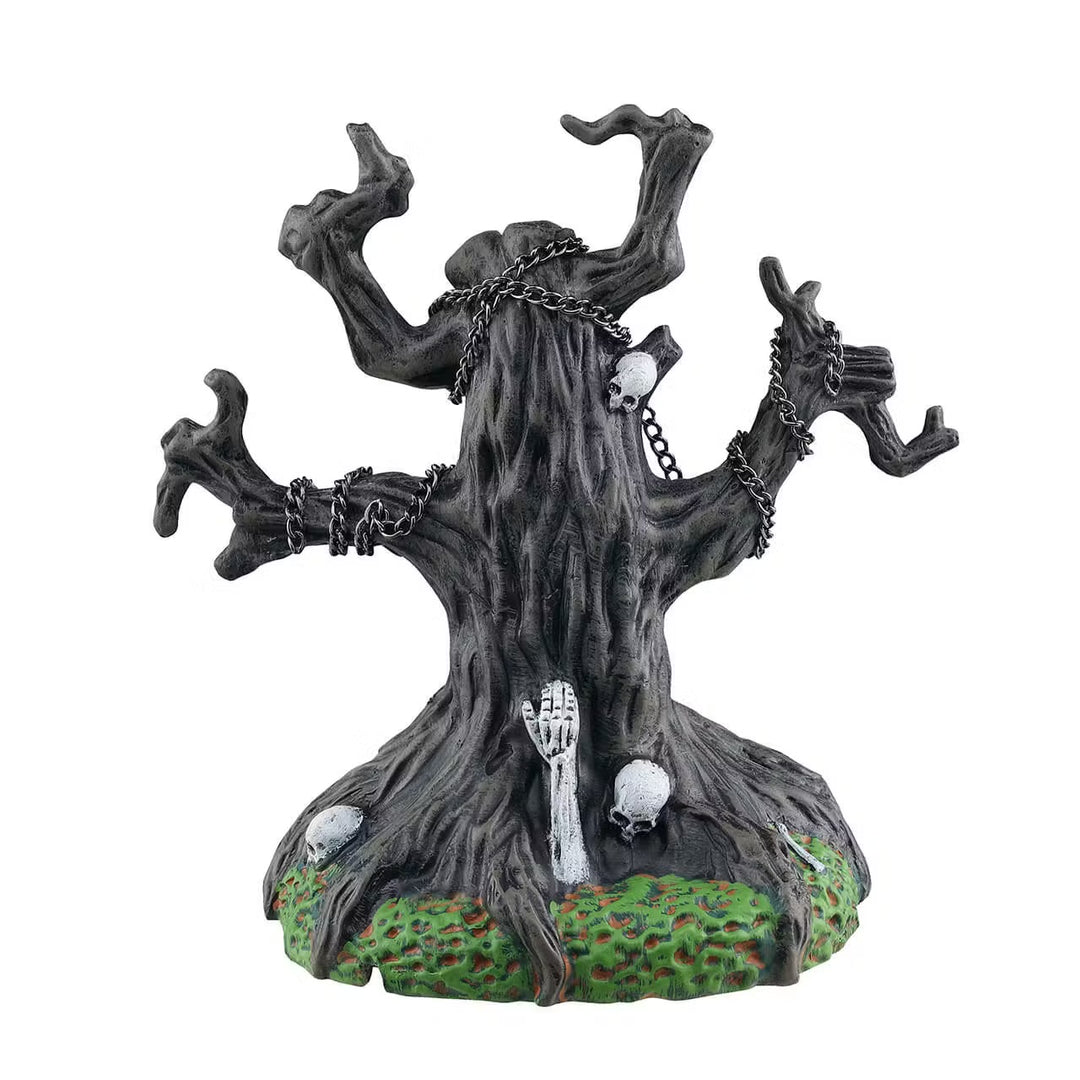 Lemax Spooky Town Halloween Village Accessory: Chained Spooky Tree sparkle-castle