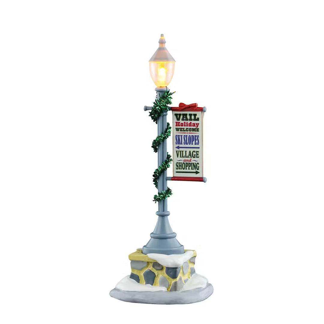 Lemax Vail Village Accessory: Vail Lamp Post sparkle-castle