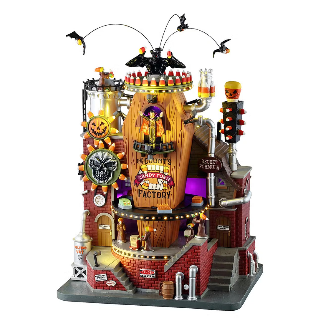 Lemax Spooky Town Halloween Village: The Count's Candy Corn Factory sparkle-castle