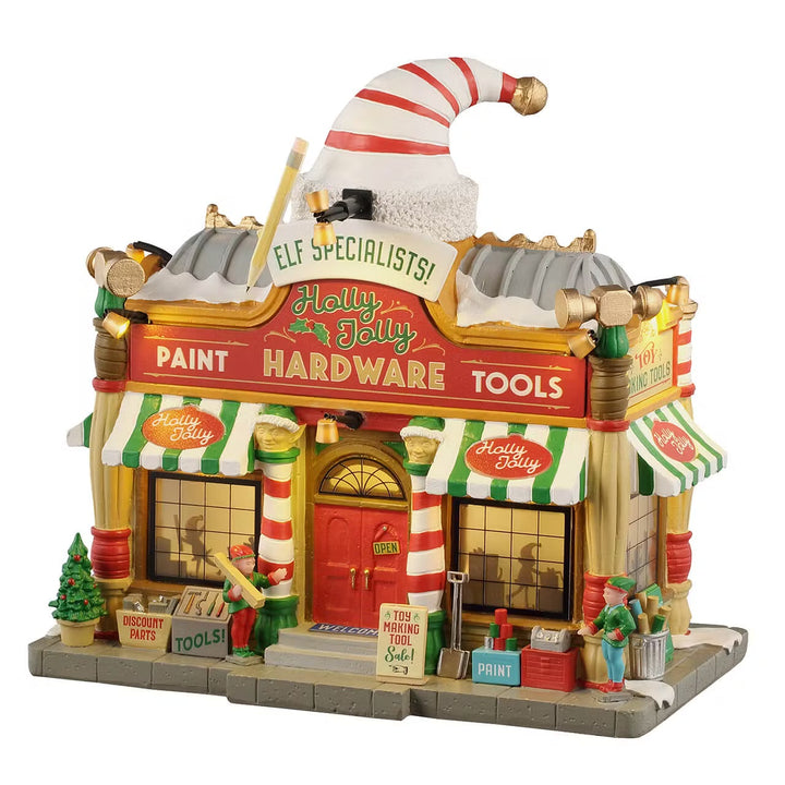 Lemax Santa's Wonderland Village: Holly Jolly Hardware sparkle-castle