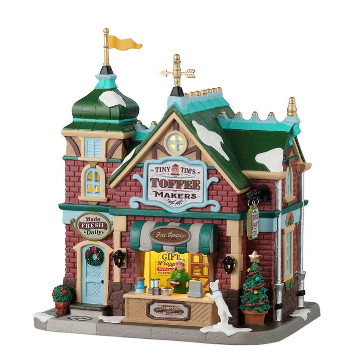 Lemax Caddington Village: Tiny Tim's Toffee Makers sparkle-castle