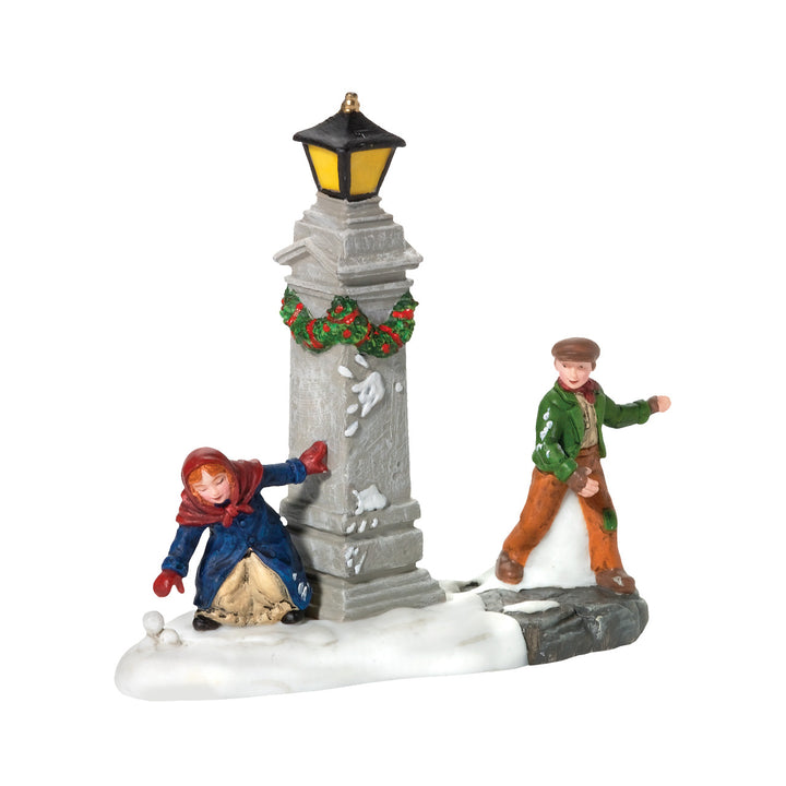 Department 56 Dickens Snow Village Accessory: Snowball Fun sparkle-castle