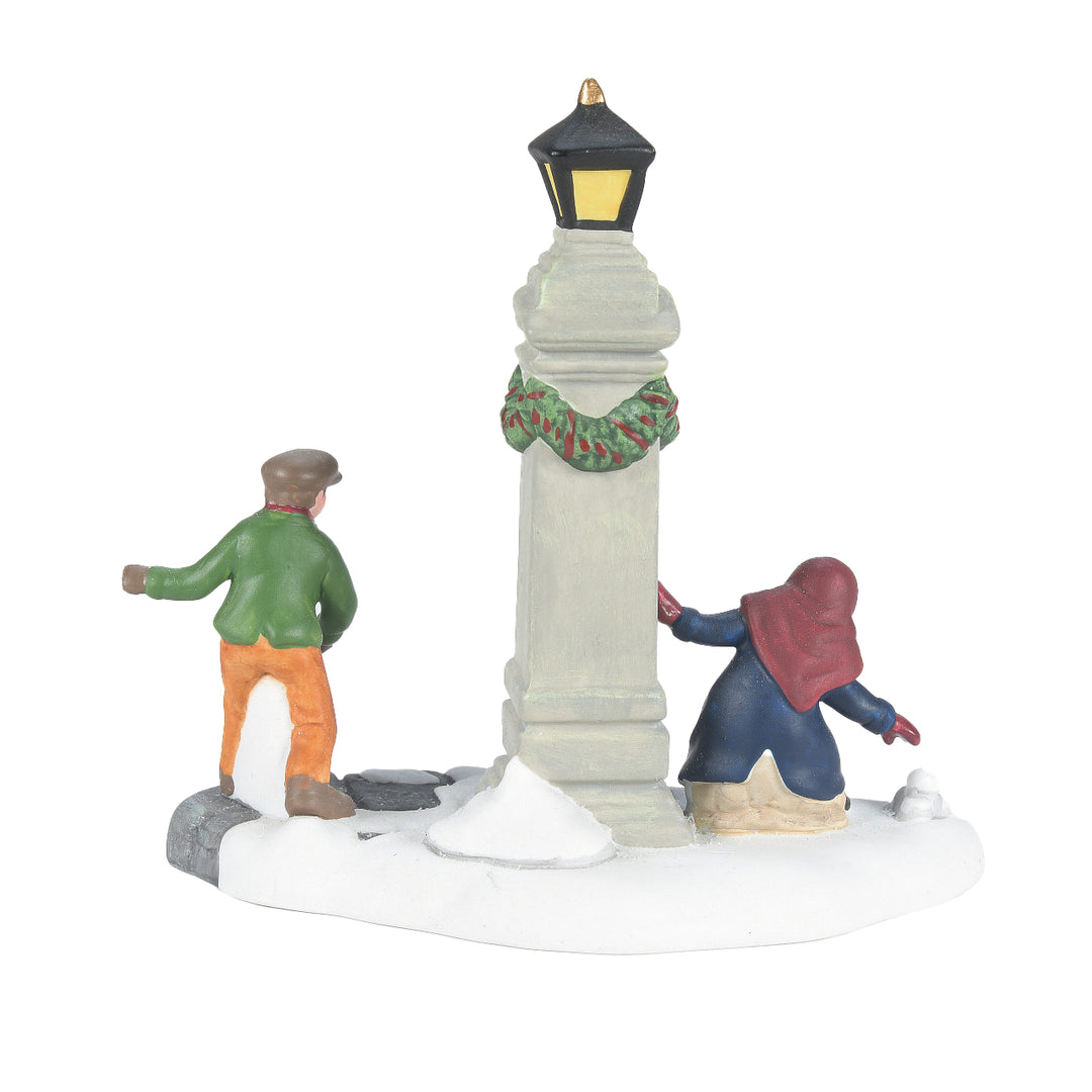 Department 56 Dickens Snow Village Accessory: Snowball Fun sparkle-castle