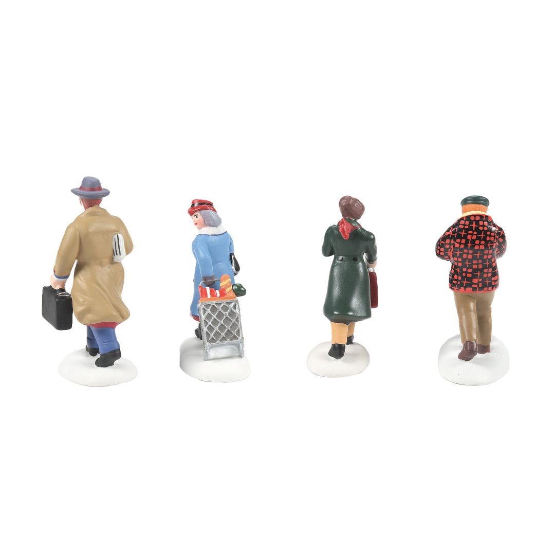 Department 56 Christmas In The City Village Accessory: Busy City Sidewalks, Set of 4 sparkle-castle