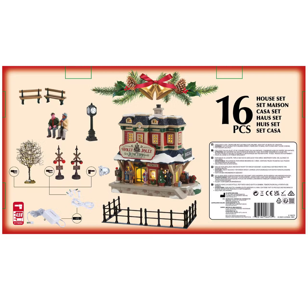 Lemax Caddington Village: Holly Jolly Junction Set sparkle-castle