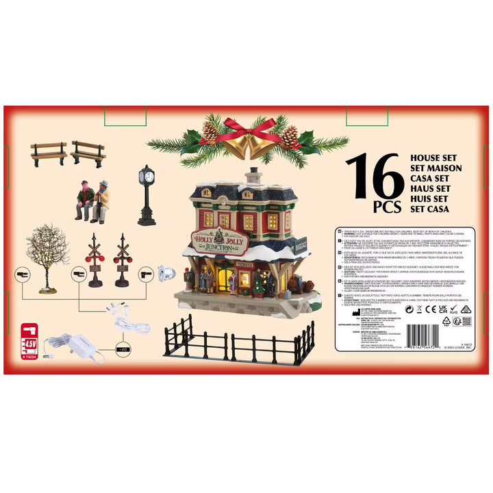 Lemax Caddington Village: Holly Jolly Junction Set sparkle-castle