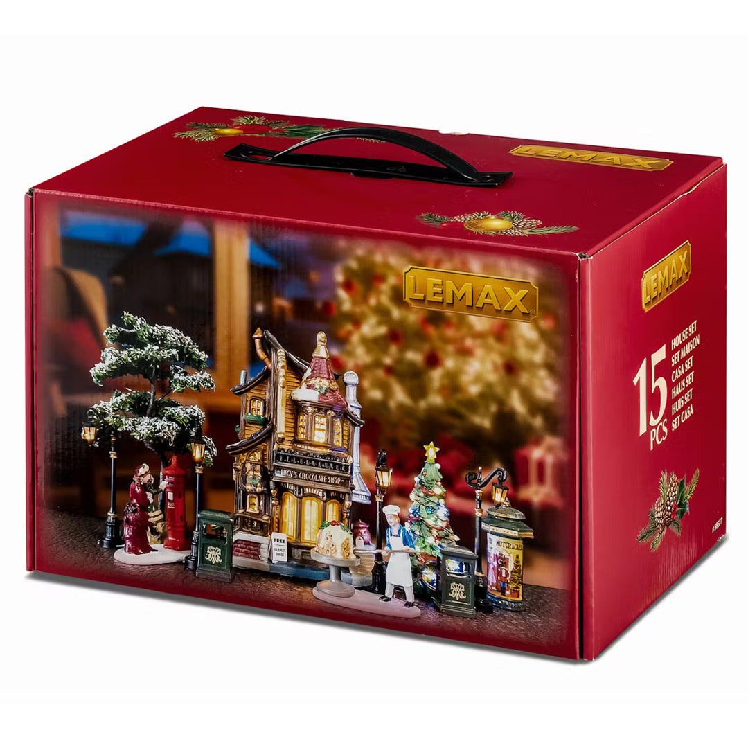 Lemax Caddington Village: Lucy's Chocolate Shop Set sparkle-castle