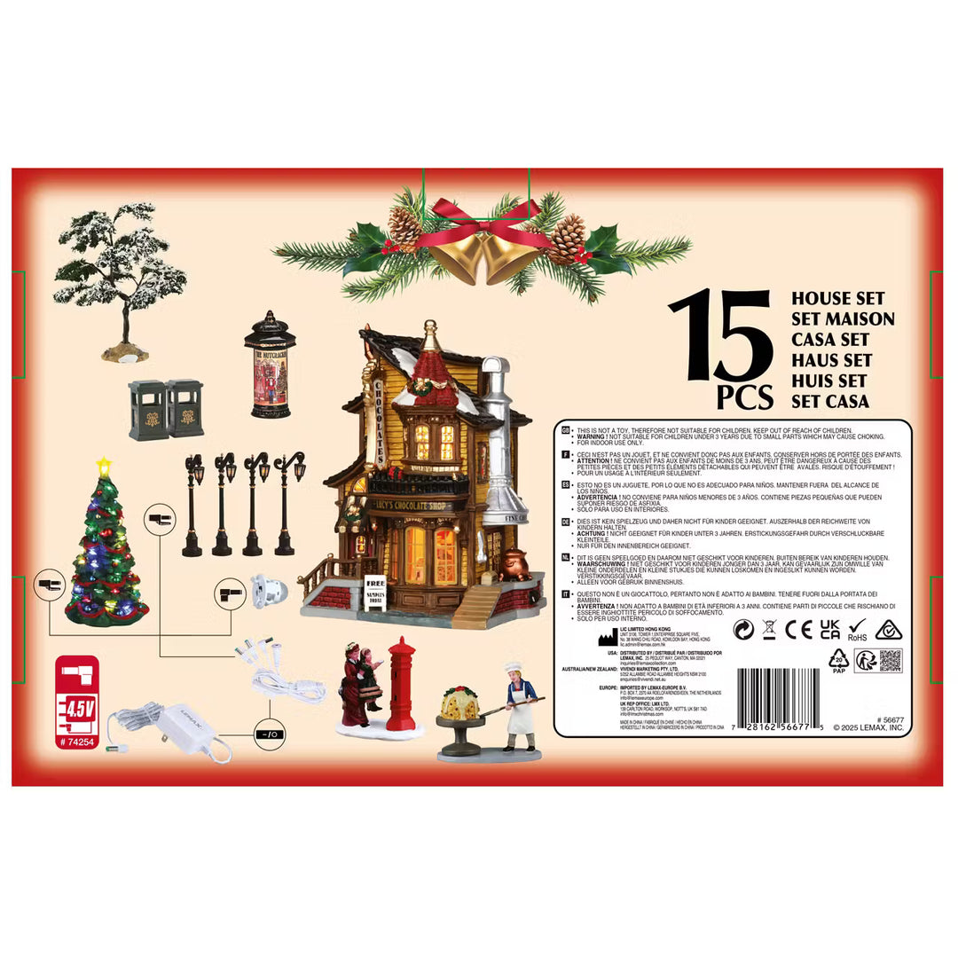 Lemax Caddington Village: Lucy's Chocolate Shop Set sparkle-castle