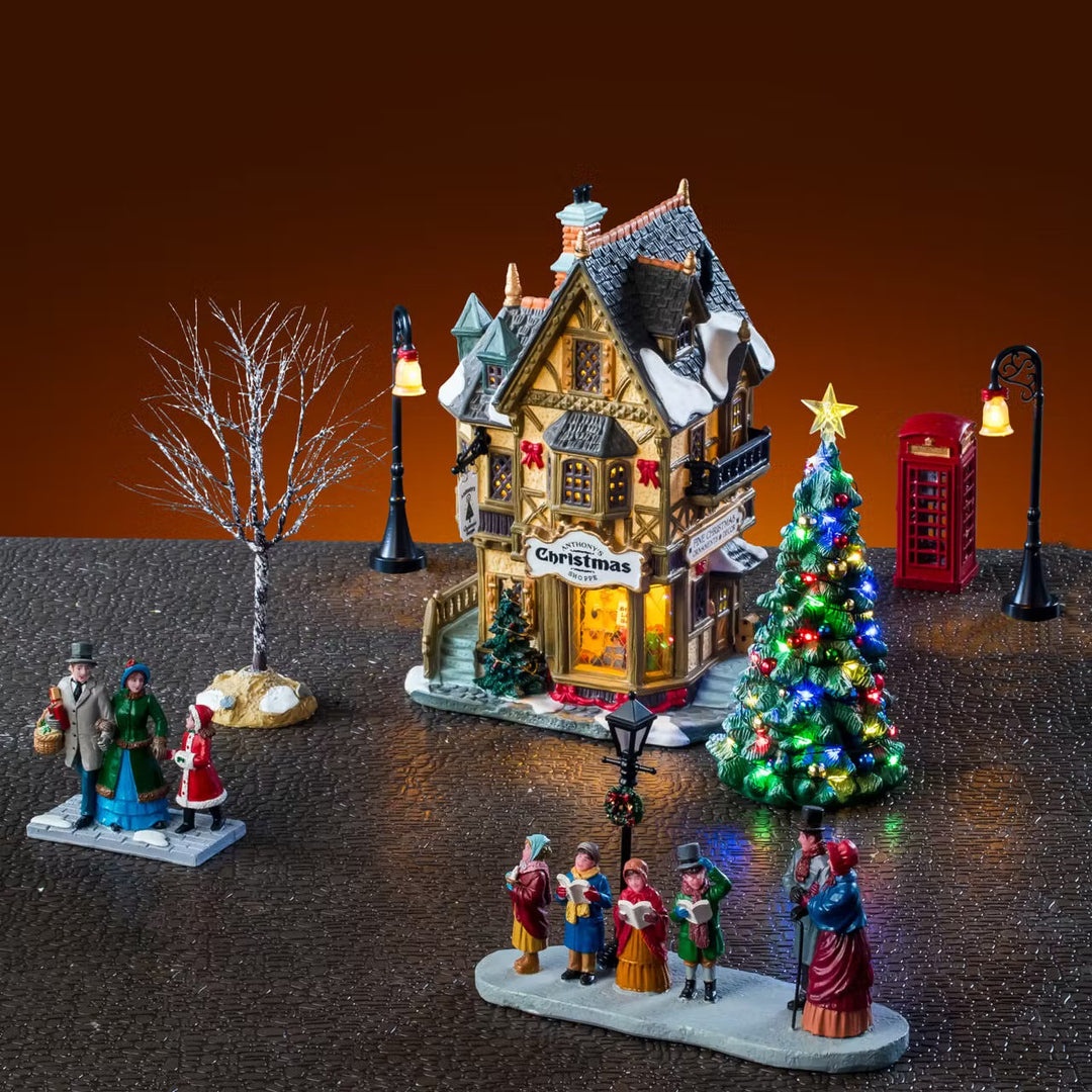 Lemax Caddington Village: Tannenbaum Christmas Shoppe Set sparkle-castle