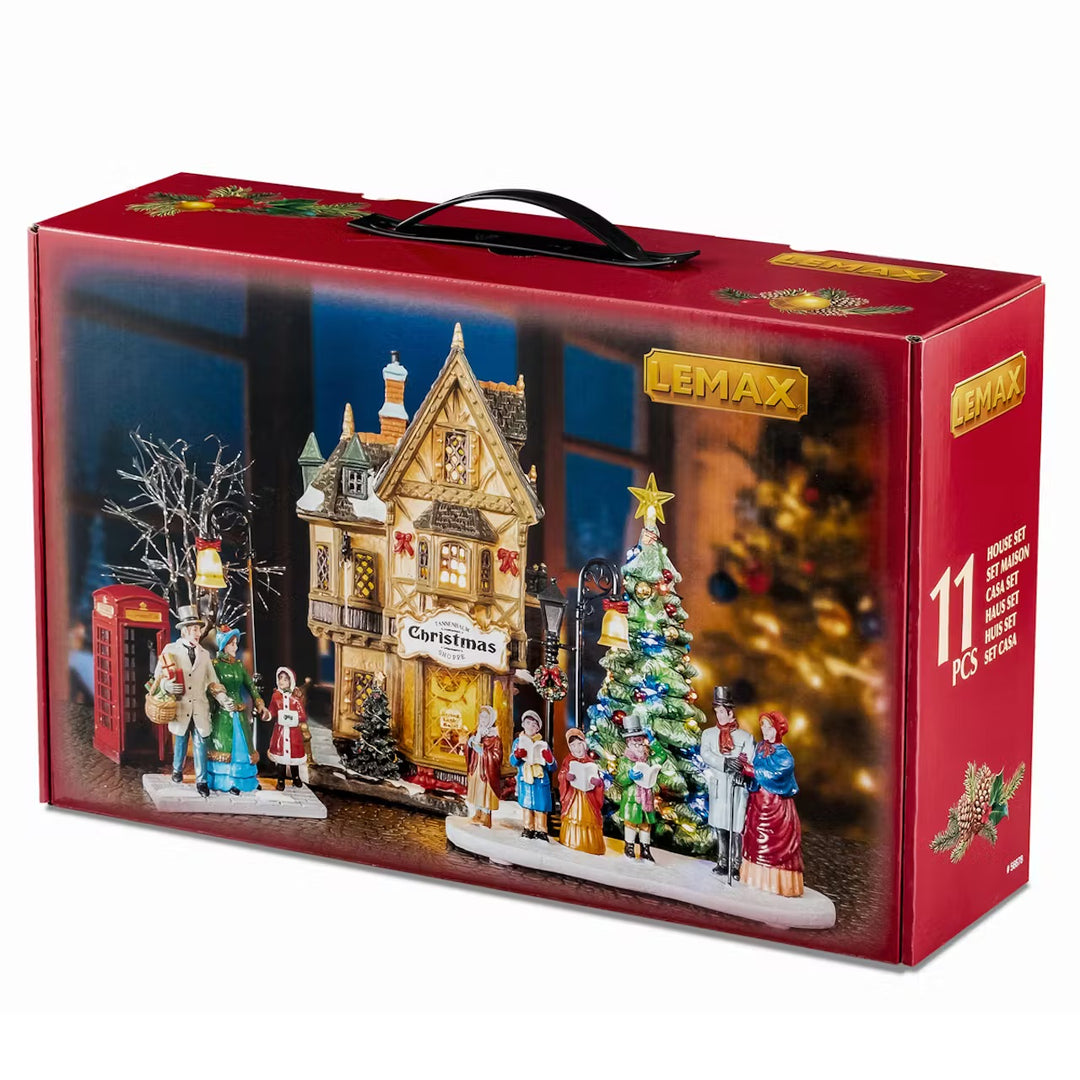 Lemax Caddington Village: Tannenbaum Christmas Shoppe Set sparkle-castle