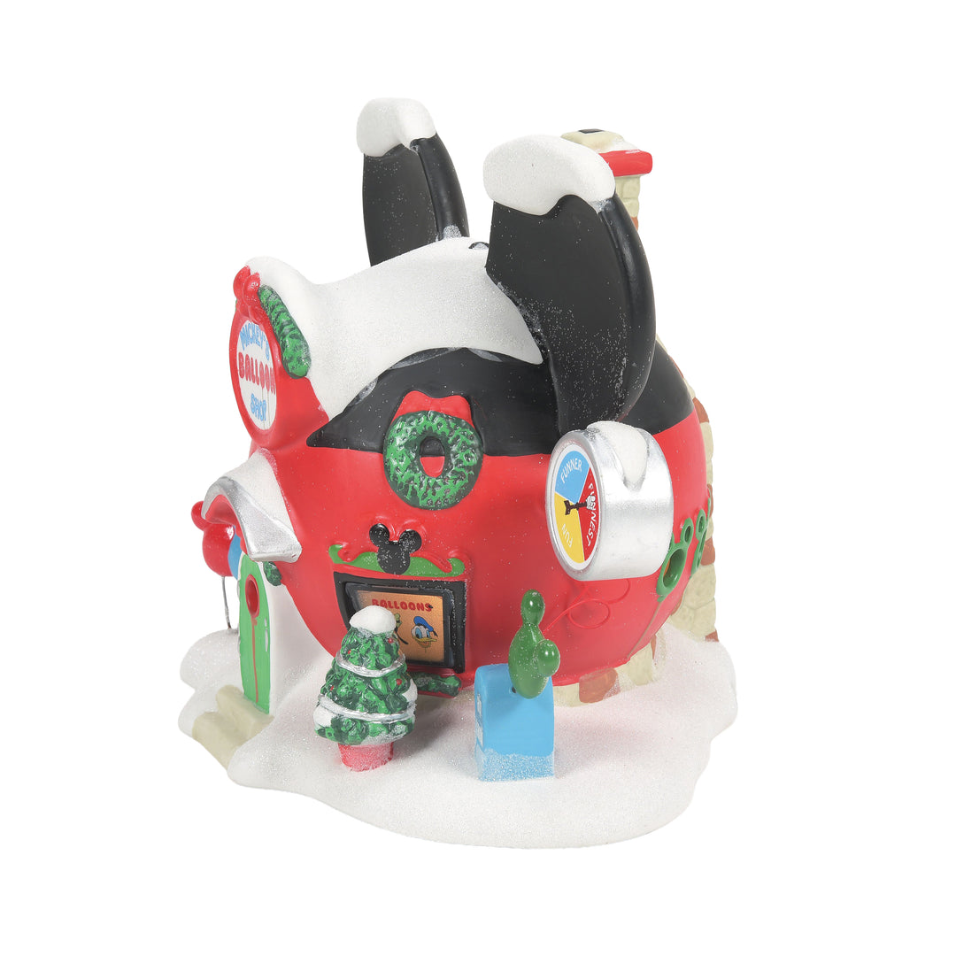 Department 56 Disney Snow Village: Mickey's Balloon Inflators sparkle-castle