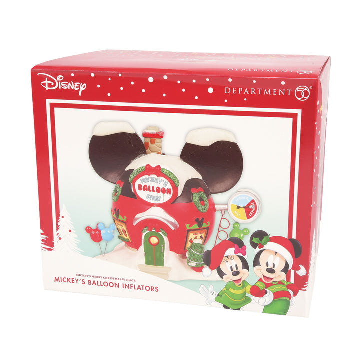 Department 56 Disney Snow Village: Mickey's Balloon Inflators sparkle-castle