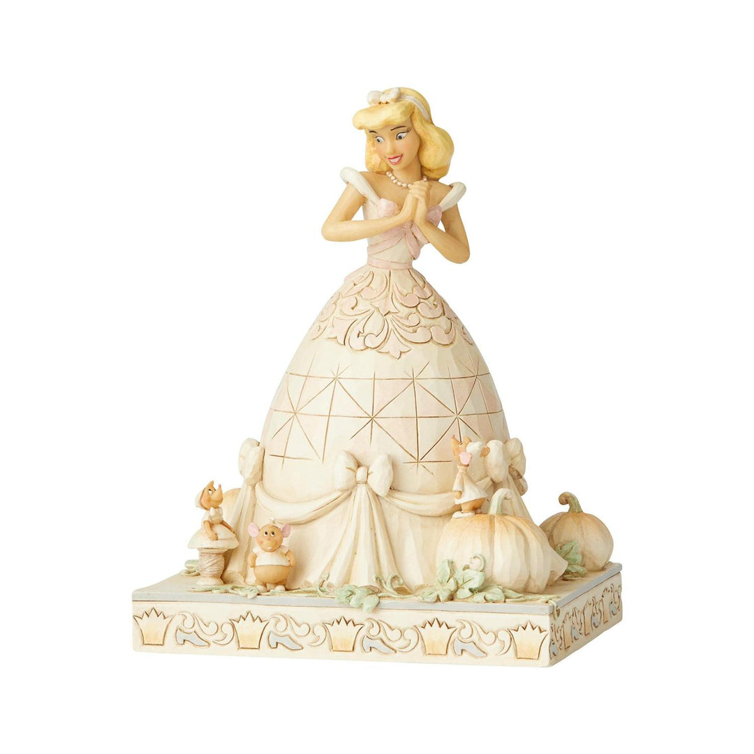 Jim Shore Disney Traditions: White Woodland Cinderella Figurine sparkle-castle