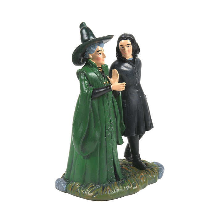 Department 56 Harry Potter Village Accessory: Snape & McGonagall sparkle-castle