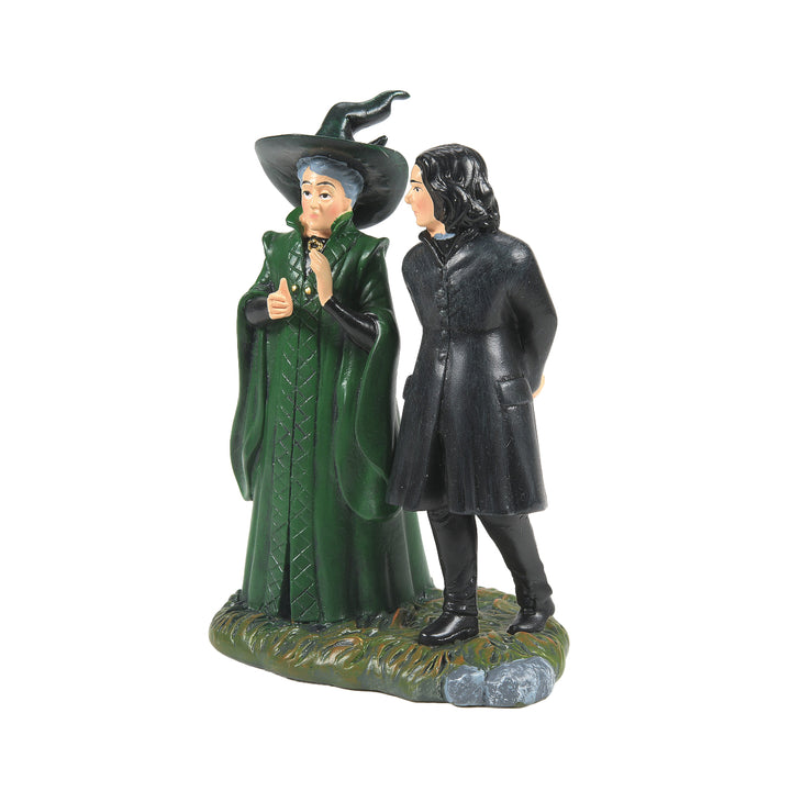 Department 56 Harry Potter Village Accessory: Snape & McGonagall sparkle-castle