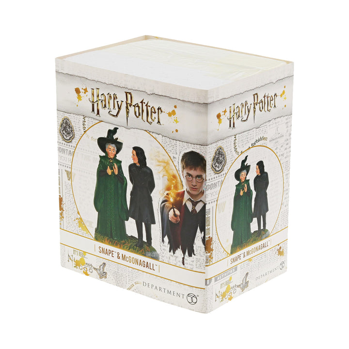 Department 56 Harry Potter Village Accessory: Snape & McGonagall sparkle-castle