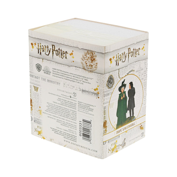 Department 56 Harry Potter Village Accessory: Snape & McGonagall sparkle-castle