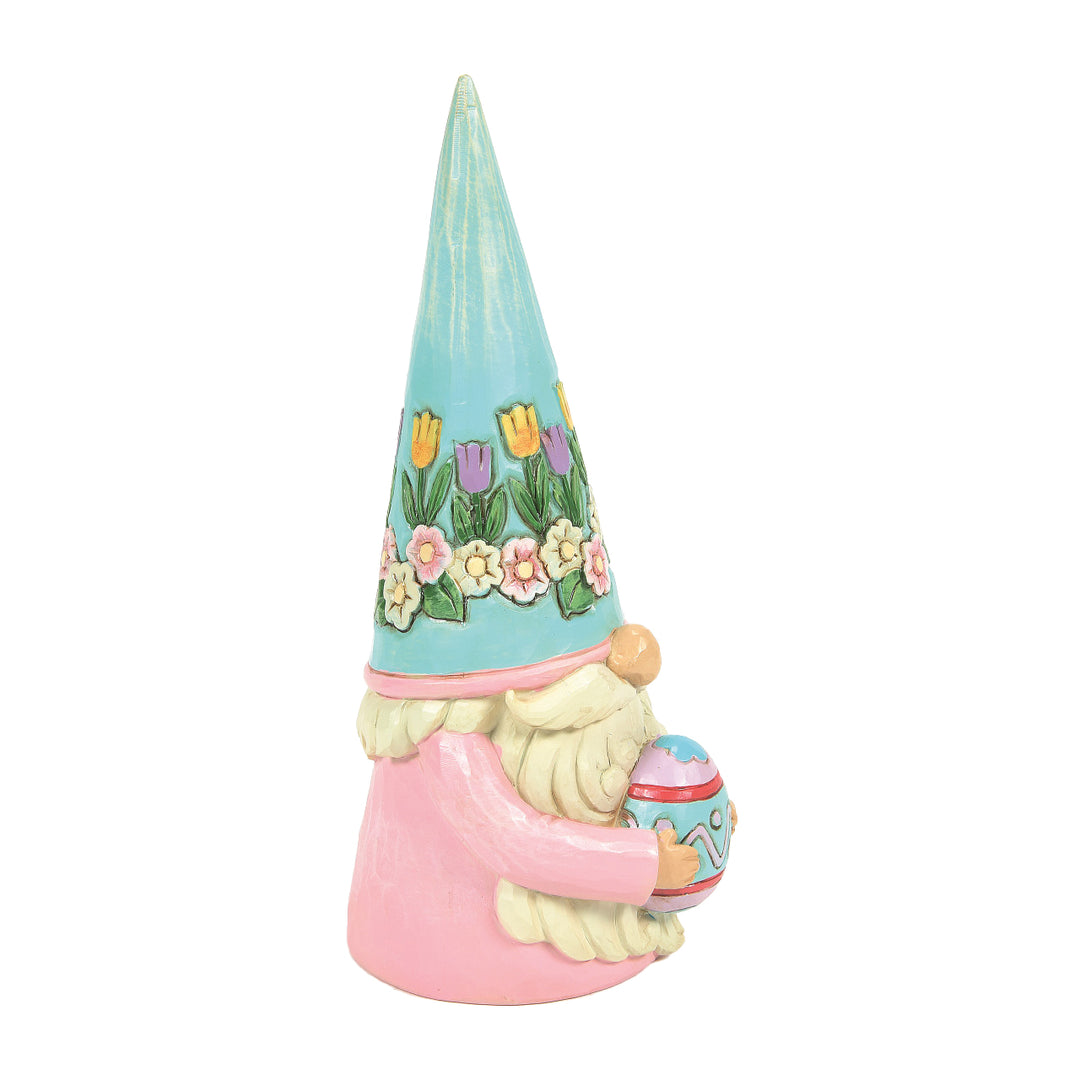 Jim Shore Heartwood Creek: Easter Gnome Holding Egg Figurine sparkle-castle