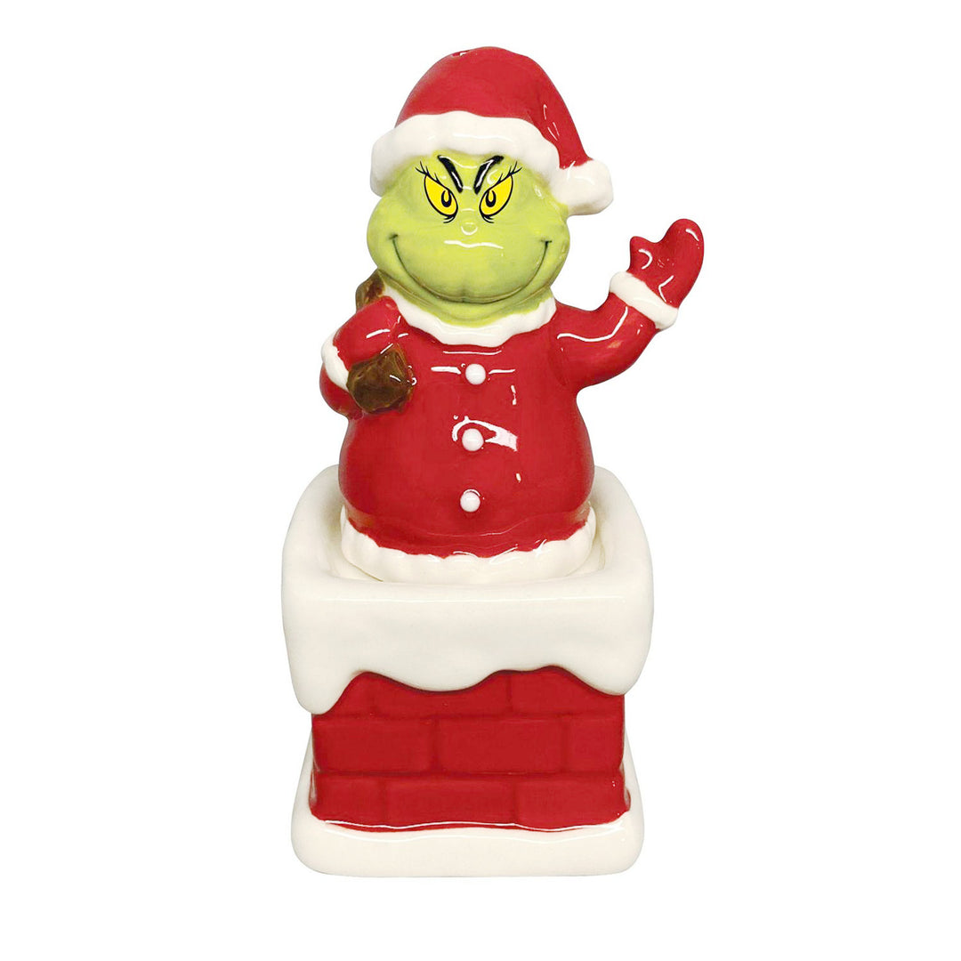 Studio Brands: Santa Grinch in Chimney Salt & Pepper Shakers sparkle-castle