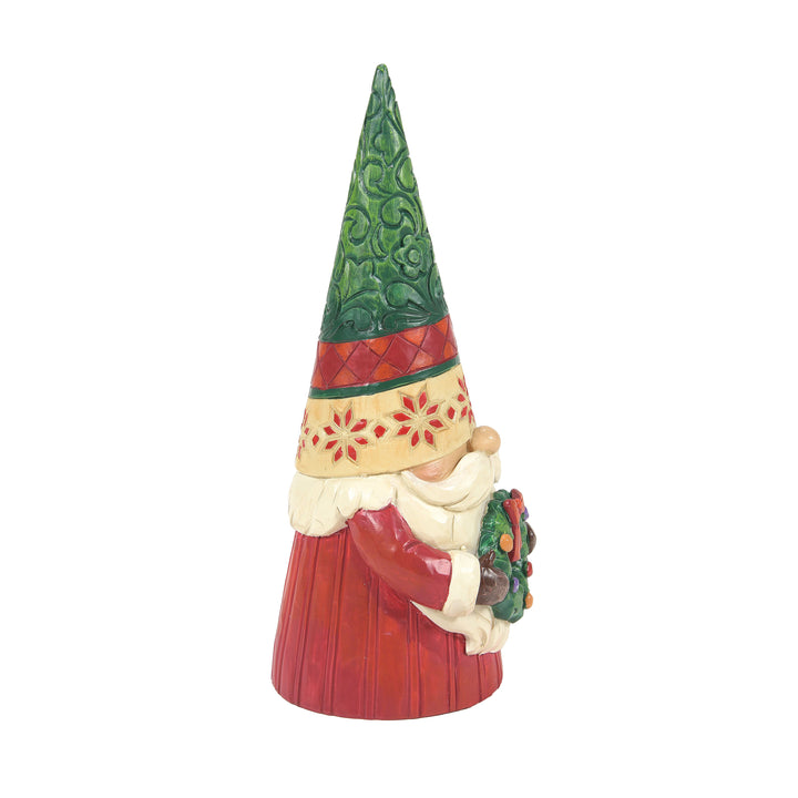 Jim Shore Heartwood Creek: Christmas Gnome With Wreath Figurine sparkle-castle