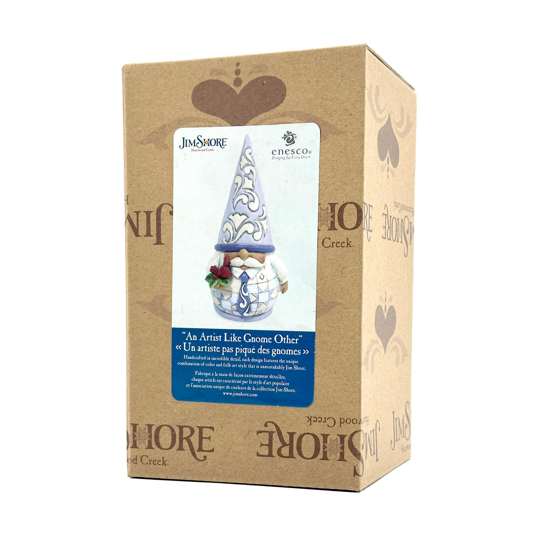 Jim Shore Heartwood Creek: Purple Gnome Holding Cardinal Figurine sparkle-castle