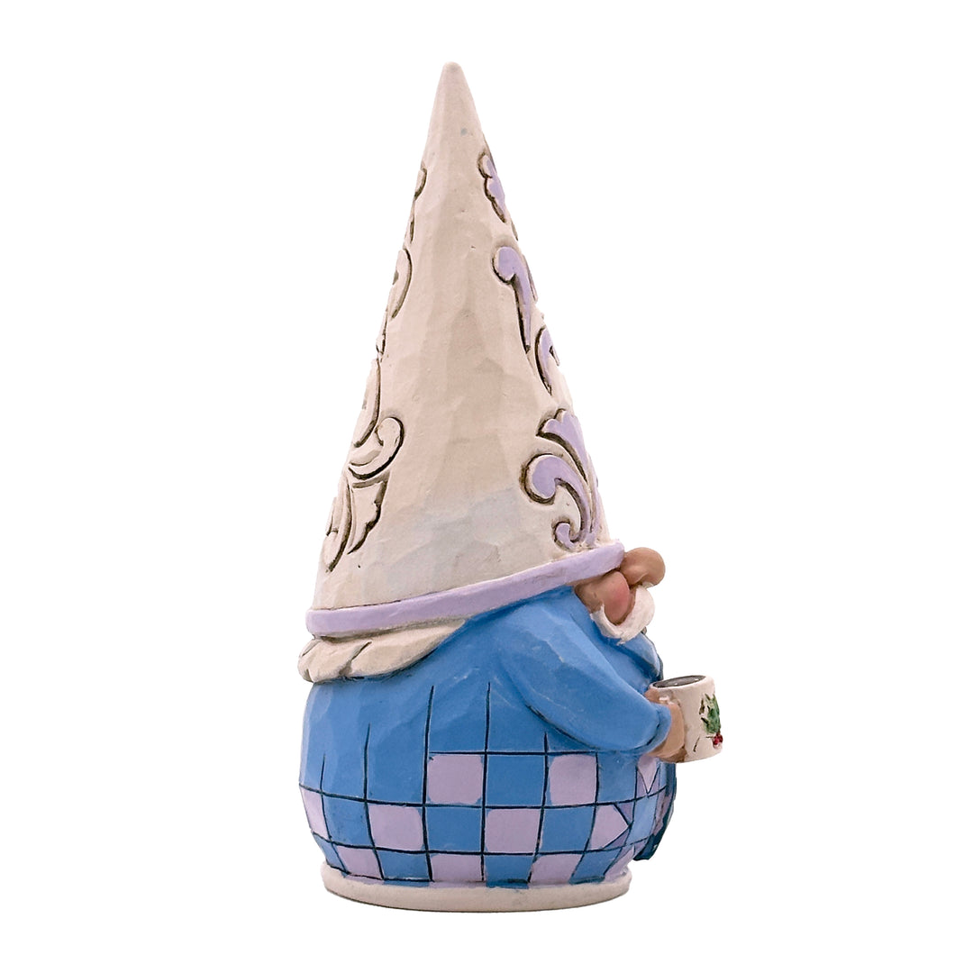 Jim Shore Heartwood Creek: Purple Gnome Holding Coffee Mug Figurine sparkle-castle