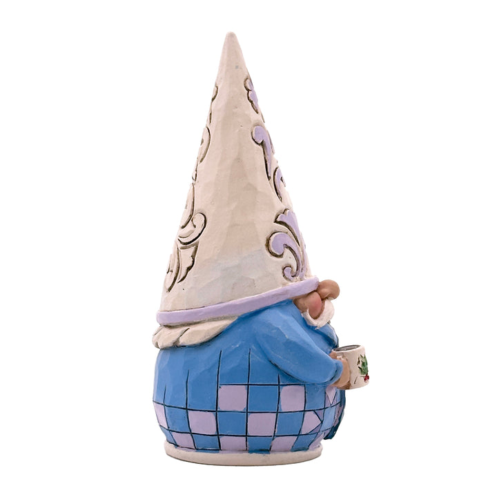 Jim Shore Heartwood Creek: Purple Gnome Holding Coffee Mug Figurine sparkle-castle