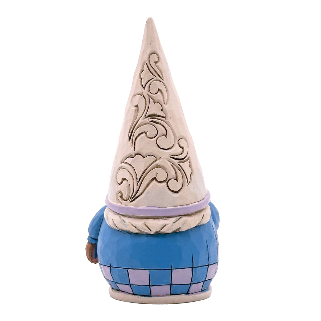 Jim Shore Heartwood Creek: Purple Gnome Holding Coffee Mug Figurine sparkle-castle
