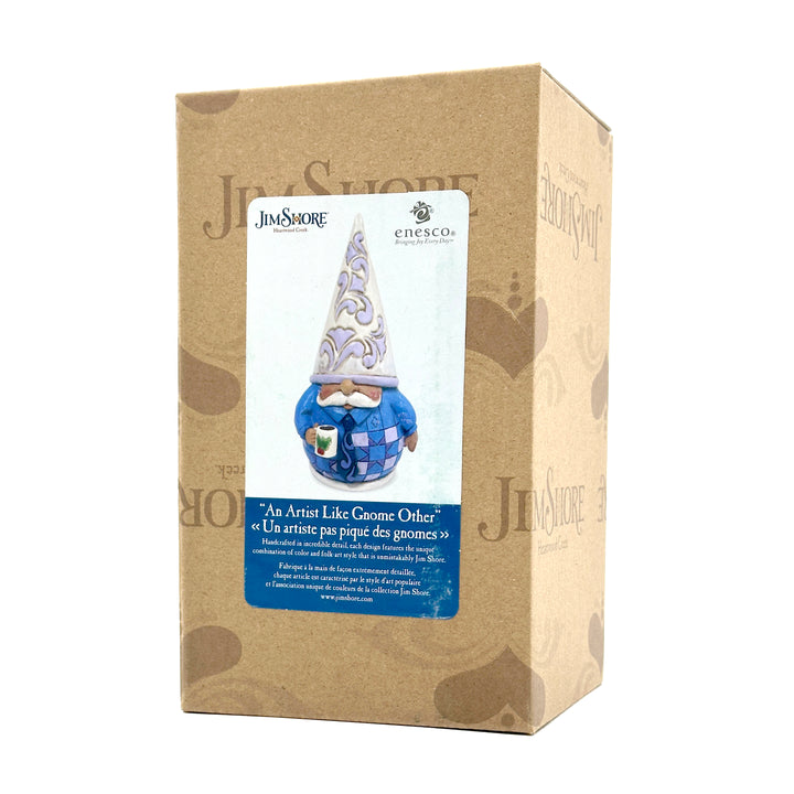 Jim Shore Heartwood Creek: Purple Gnome Holding Coffee Mug Figurine sparkle-castle