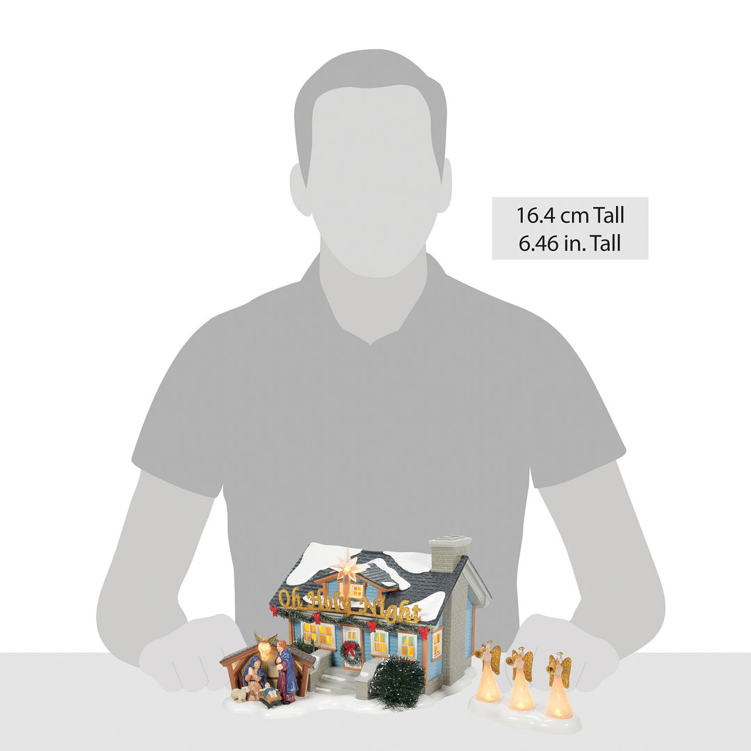 Department 56 Original Snow Village: Oh Holy Night House sparkle-castle