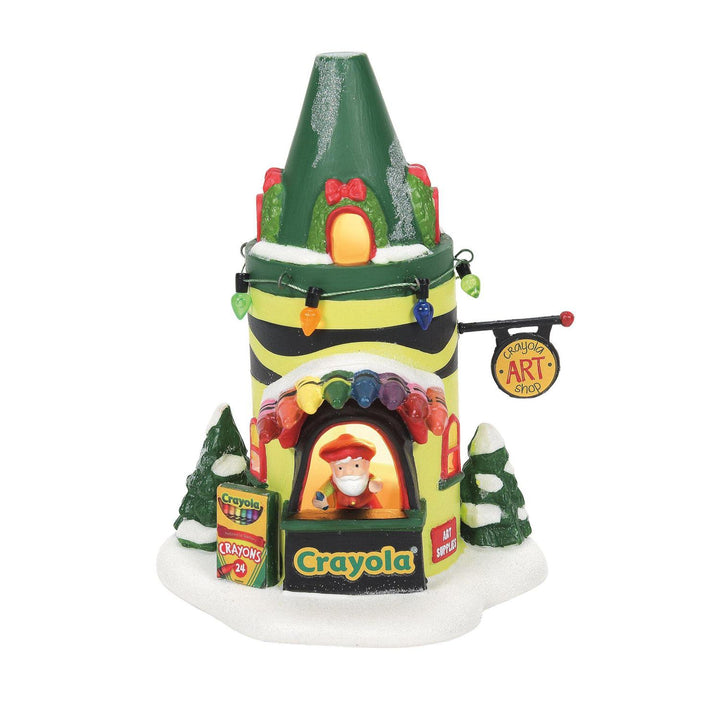 Department 56 Original Snow Village: Crayola Art Center sparkle-castle