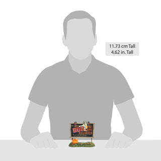 Department 56 Snow Village Halloween Accessory: Lit Ghost Billboard Figurine sparkle-castle