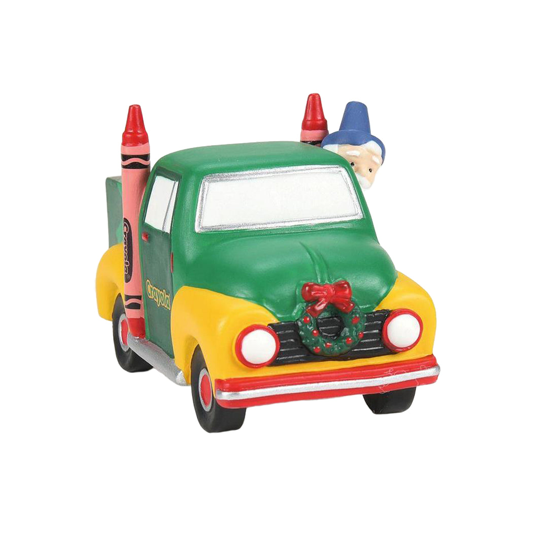 Department 56 Original Snow Village Accessory: Crayola Delivery Service sparkle-castle