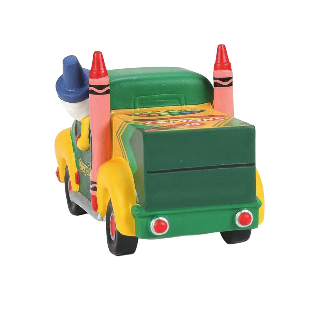 Department 56 Original Snow Village Accessory: Crayola Delivery Service sparkle-castle