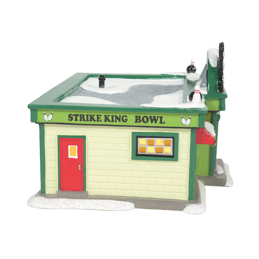 Department 56 Peanuts Village: Strike King Bowling Alley sparkle-castle