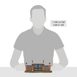 Department 56 Disney Snow Village Halloween Accessory: Haunted Mansion Gate sparkle-castle