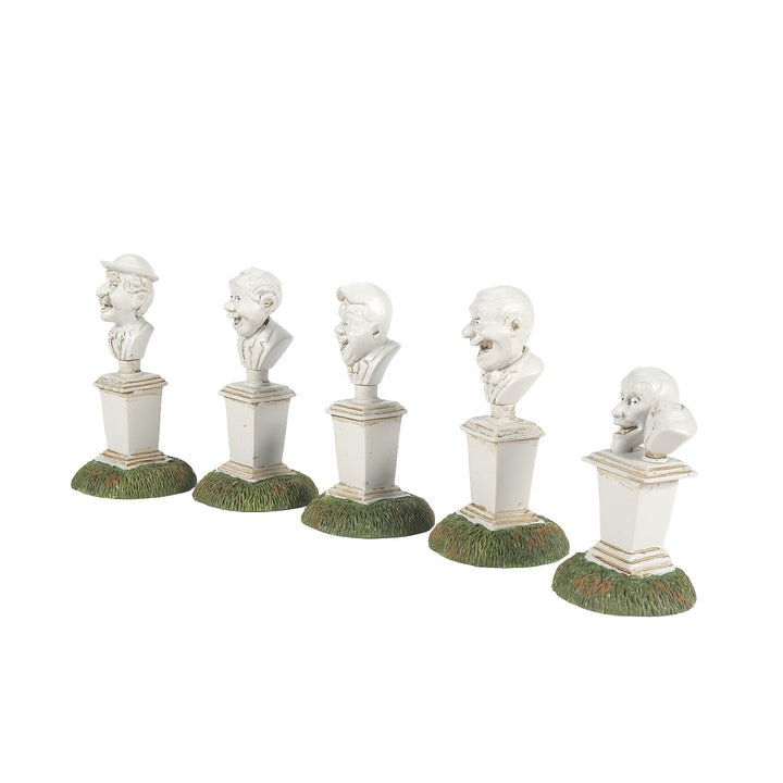 Department 56 Disney Snow Village Halloween Accessory: Haunted Mansion Singing Busts, Set of 5 sparkle-castle