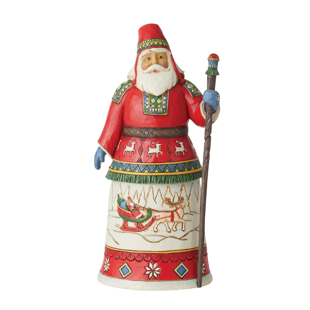 Jim Shore Heartwood Creek: 15th Annual Laplander Santa Figurine sparkle-castle