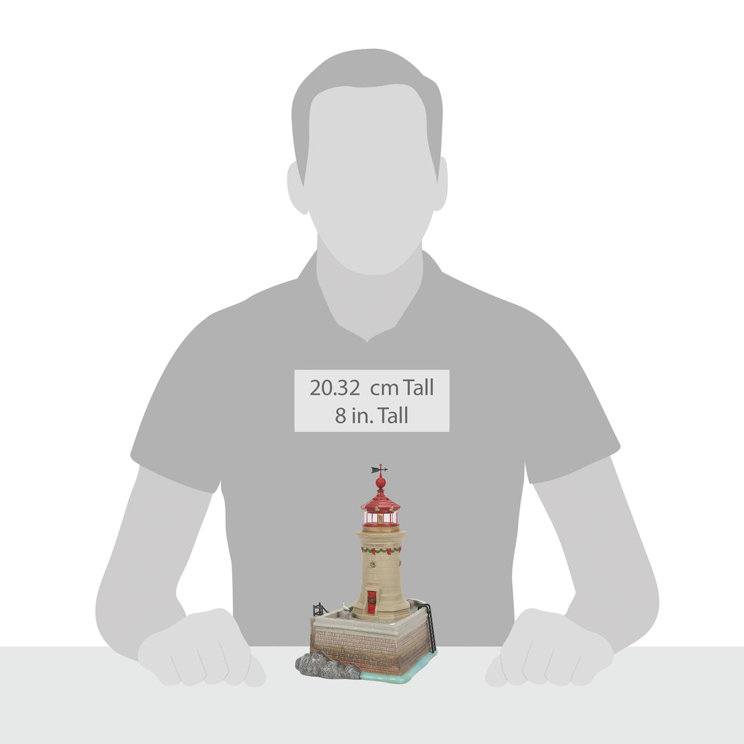 Department 56 Dickens Snow Village: Ramsgate Lighthouse sparkle-castle