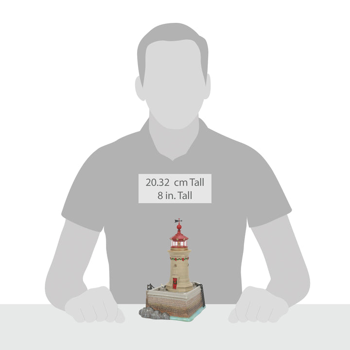 Department 56 Dickens Snow Village: Ramsgate Lighthouse sparkle-castle