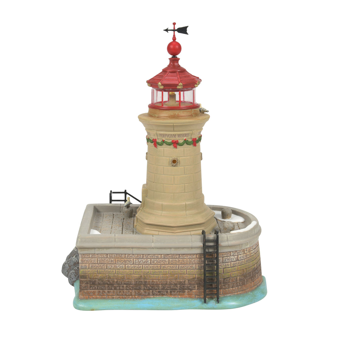 Department 56 Dickens Snow Village: Ramsgate Lighthouse sparkle-castle