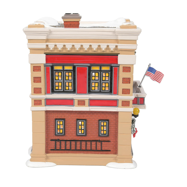 Department 56 Original Snow Village: Engine 223 Fire House sparkle-castle