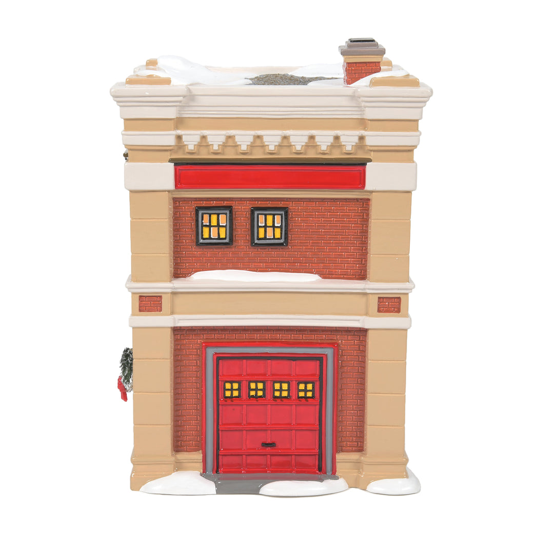 Department 56 Original Snow Village: Engine 223 Fire House sparkle-castle