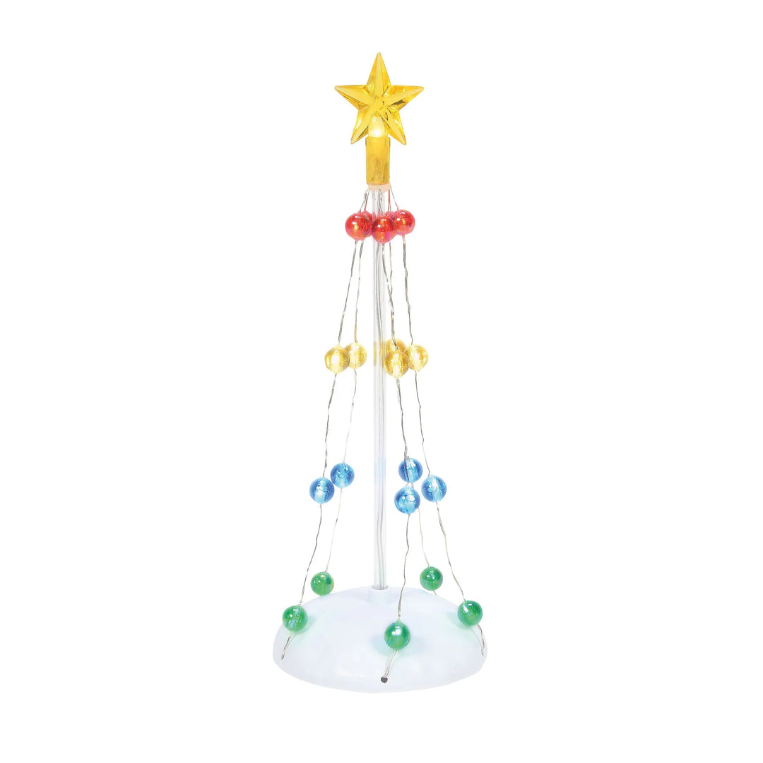 Department 56 Cross Product Village Accessory: LIT Christmas Pole Tree sparkle-castle