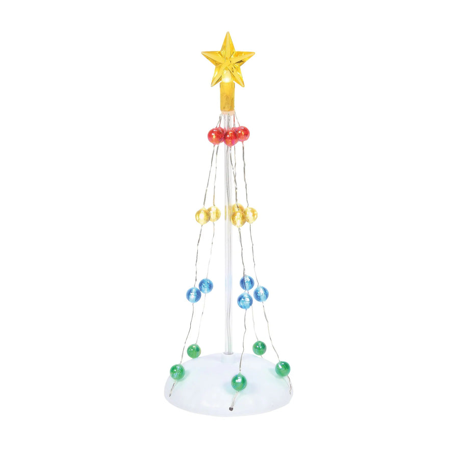 Department 56 Cross Product Village Accessory: LIT Christmas Pole Tree sparkle-castle